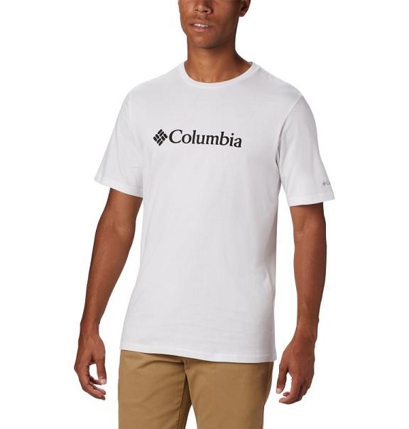 Columbia CSC Basic Logo T-Shirt White For Men's NZ8316 New Zealand